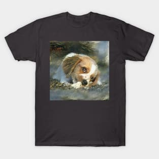 Cute puppy painting (pet, dog, pretty and hiking) T-Shirt